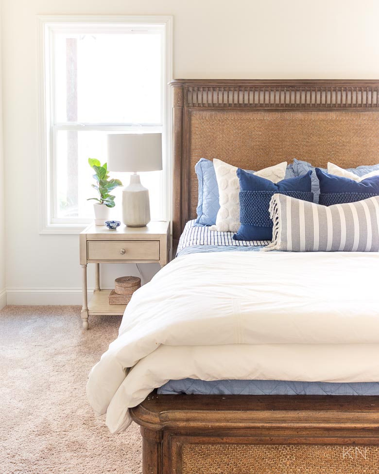 Blue & White Bedding & 7 Tips for the Perfectly Layered Bed! - Kelley Nan