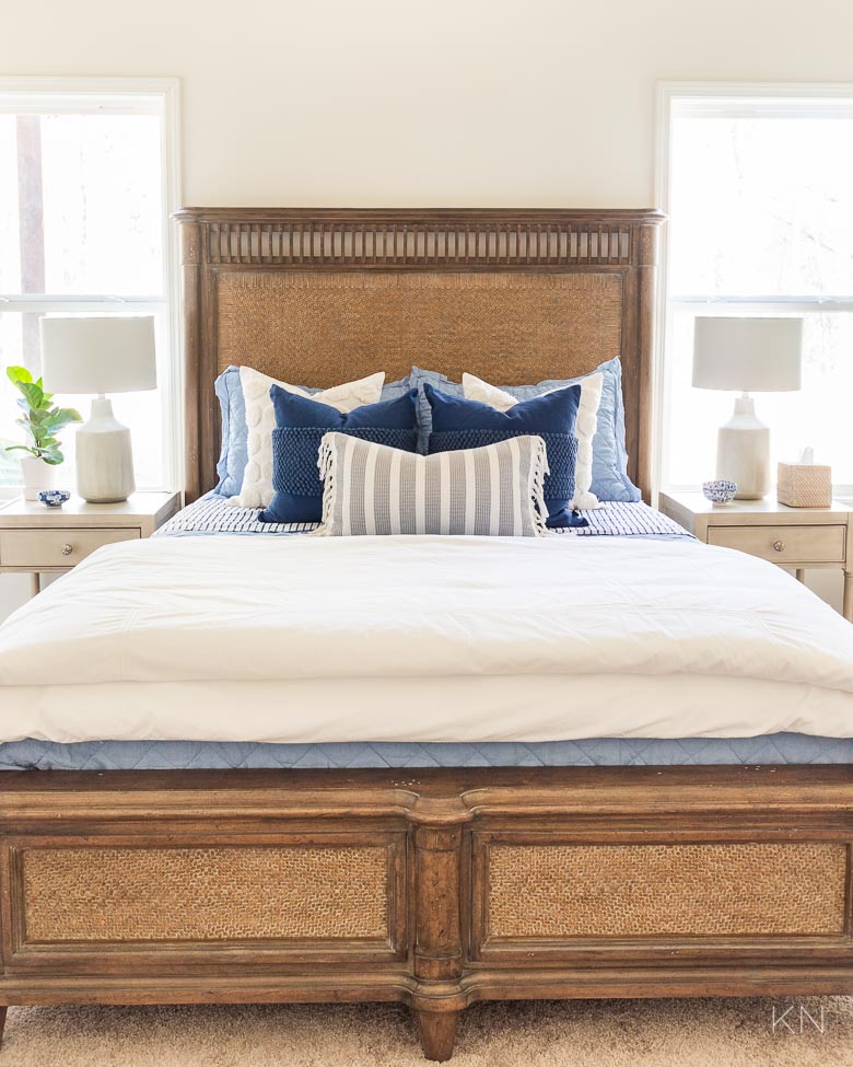 Blue and White Mix and Match Bedding