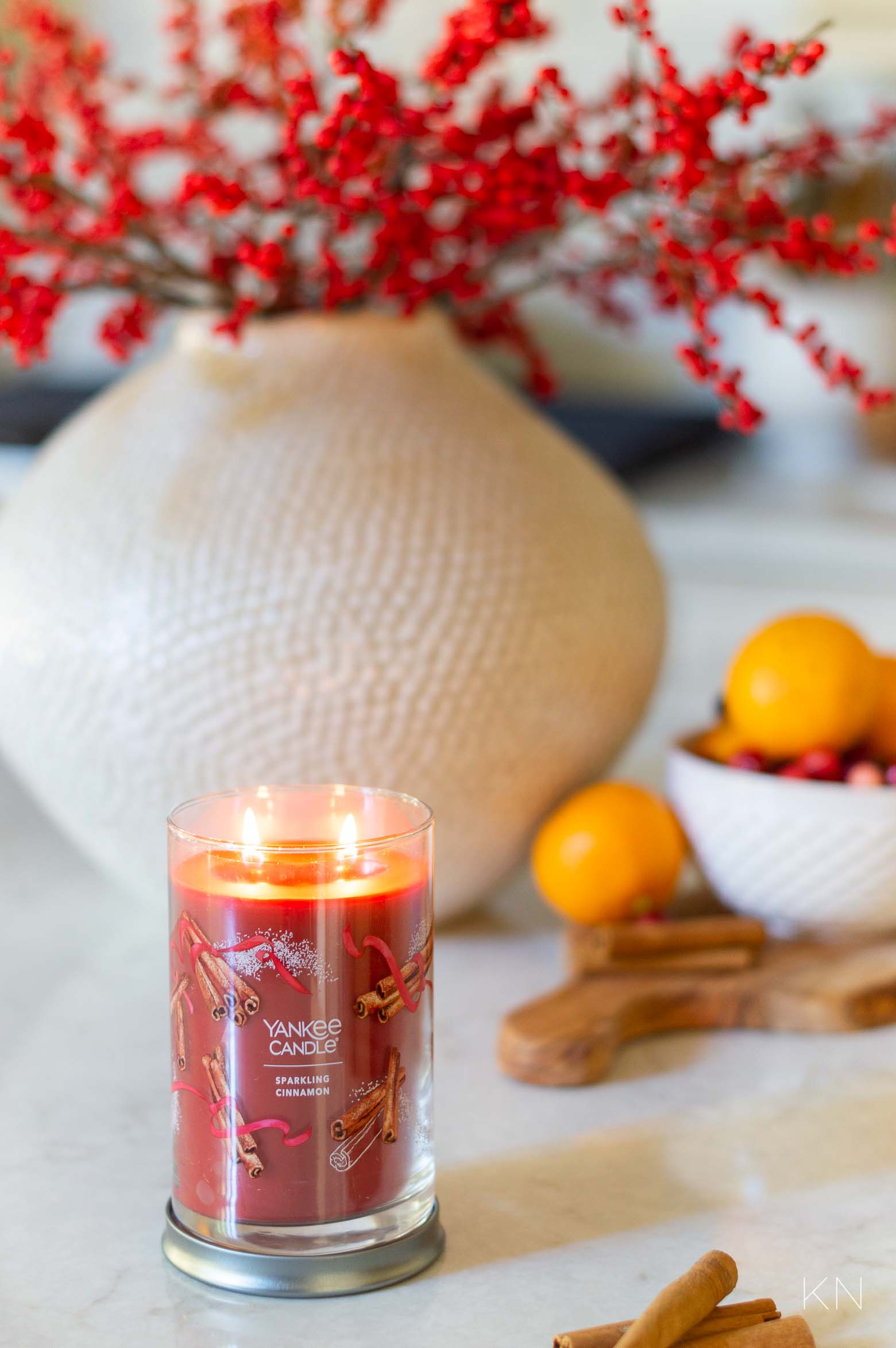 Christmas Kitchen Centerpiece, Inspired by Cinnamon