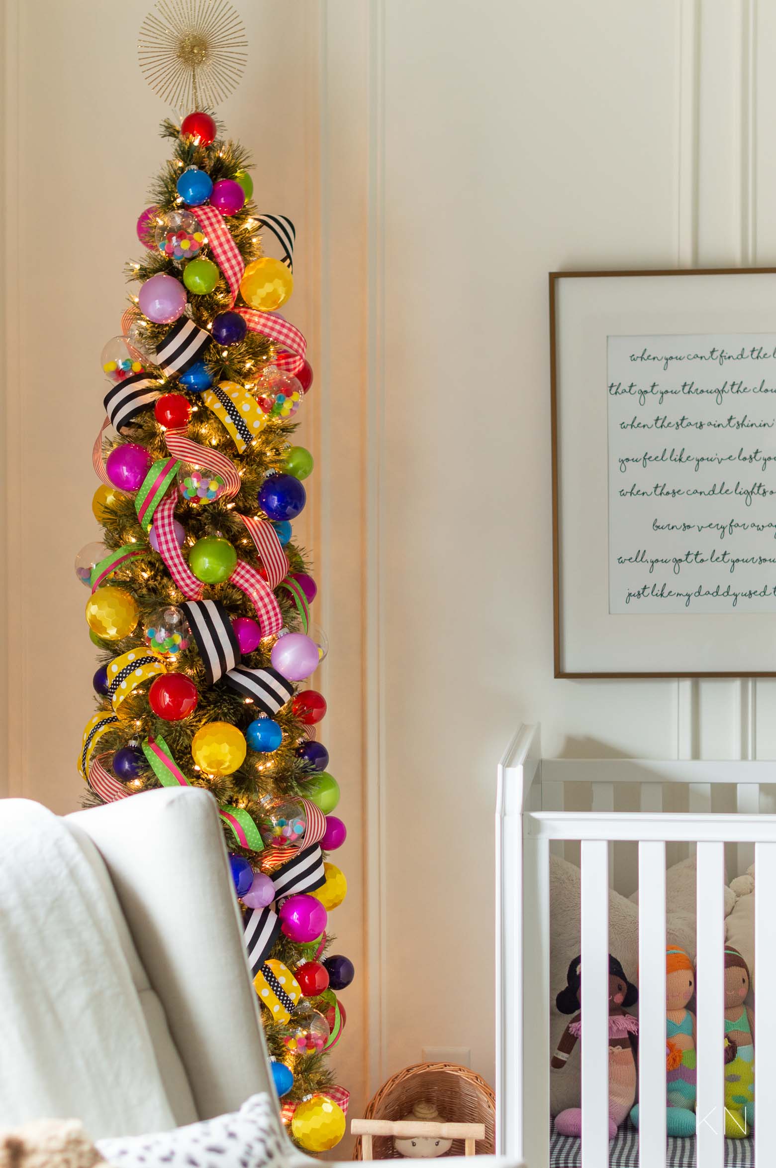 Fun, Colorful Kids Bedroom Christmas Tree