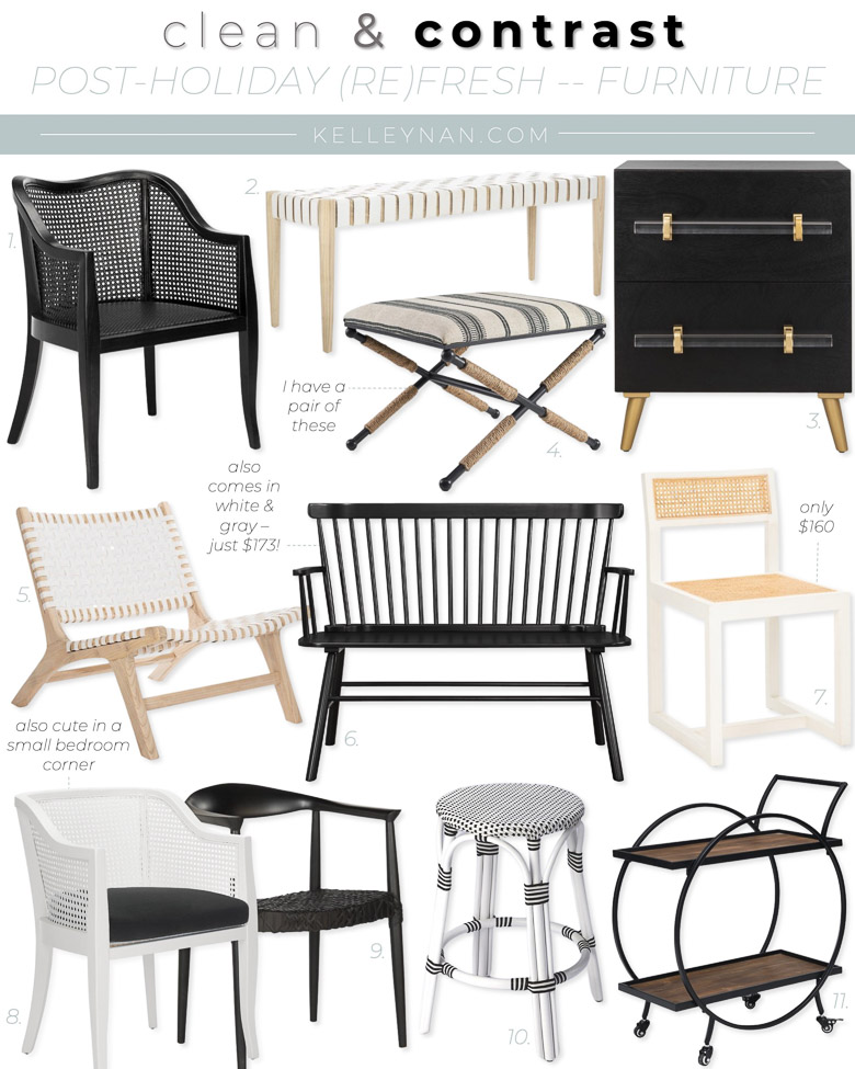 Black and White On Trend Furniture Finds from Walmart Home