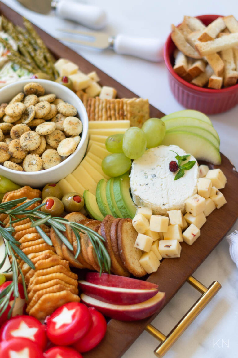 Red & Green Christmas Charcuterie Board for Holiday Hosting- Kelley Nan