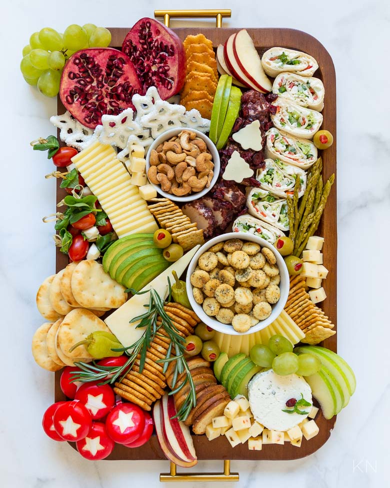 A Red & Green Christmas Charcuterie Board