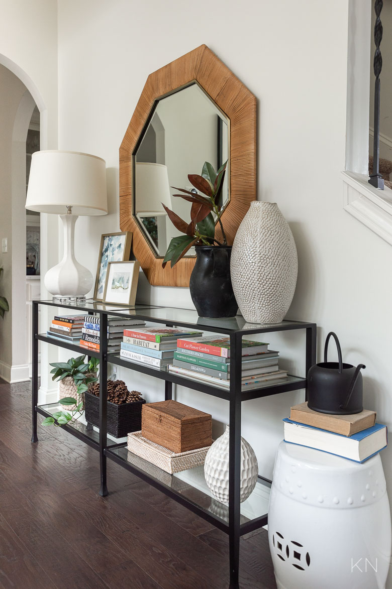 After Christmas Console Table Styling and Decor