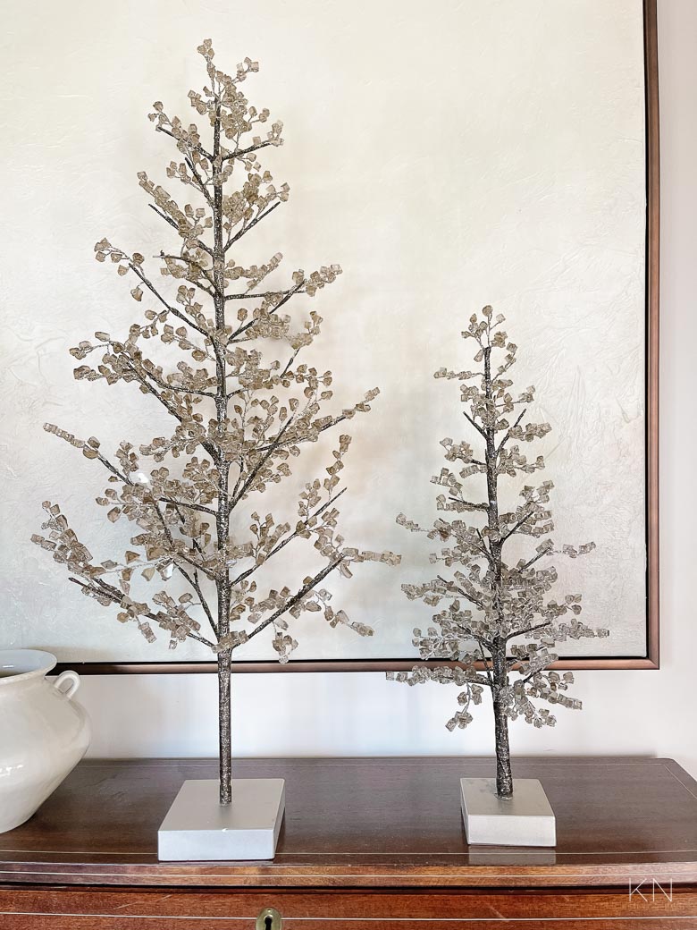 Mirrored Christmas Trees for Valentine's Trees