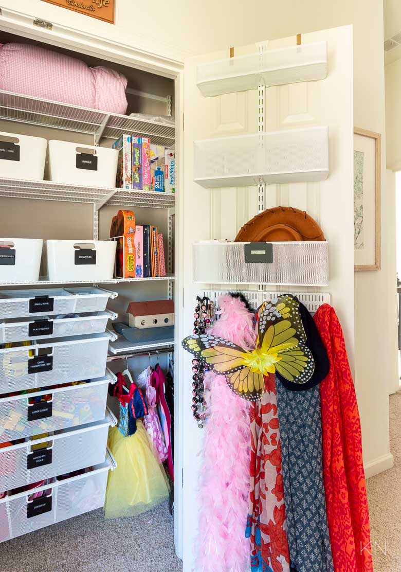 Playroom Storage and Dress Up Closet