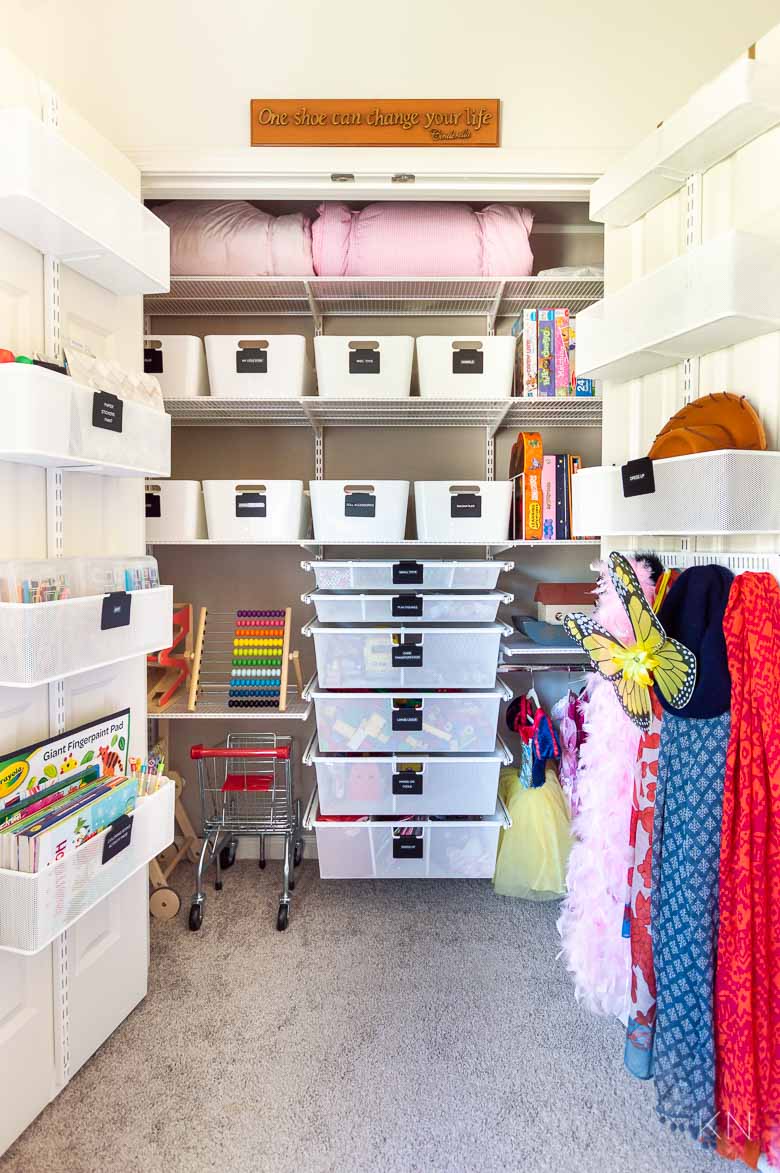 Playroom Storage and Toy Storage with Elfa Shelving