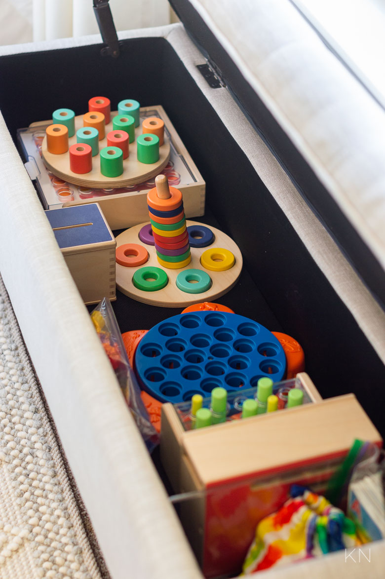 Playroom deals storage bench