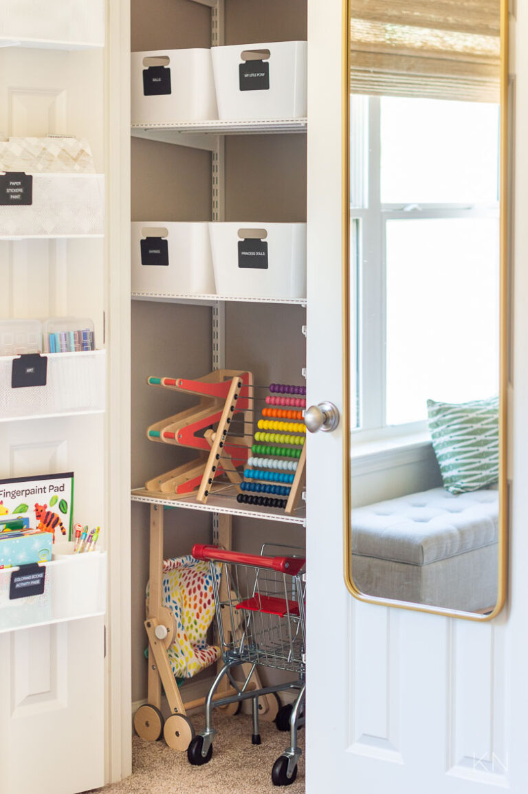 Playroom Storage Ideas & Playroom Closet Organization Kelley Nan