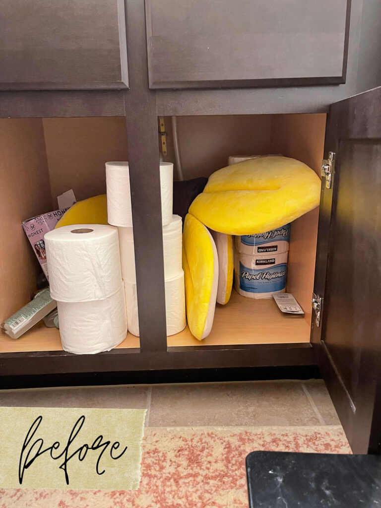 Organization Ideas When There's No Drawers in the Bathroom- Kelley Nan