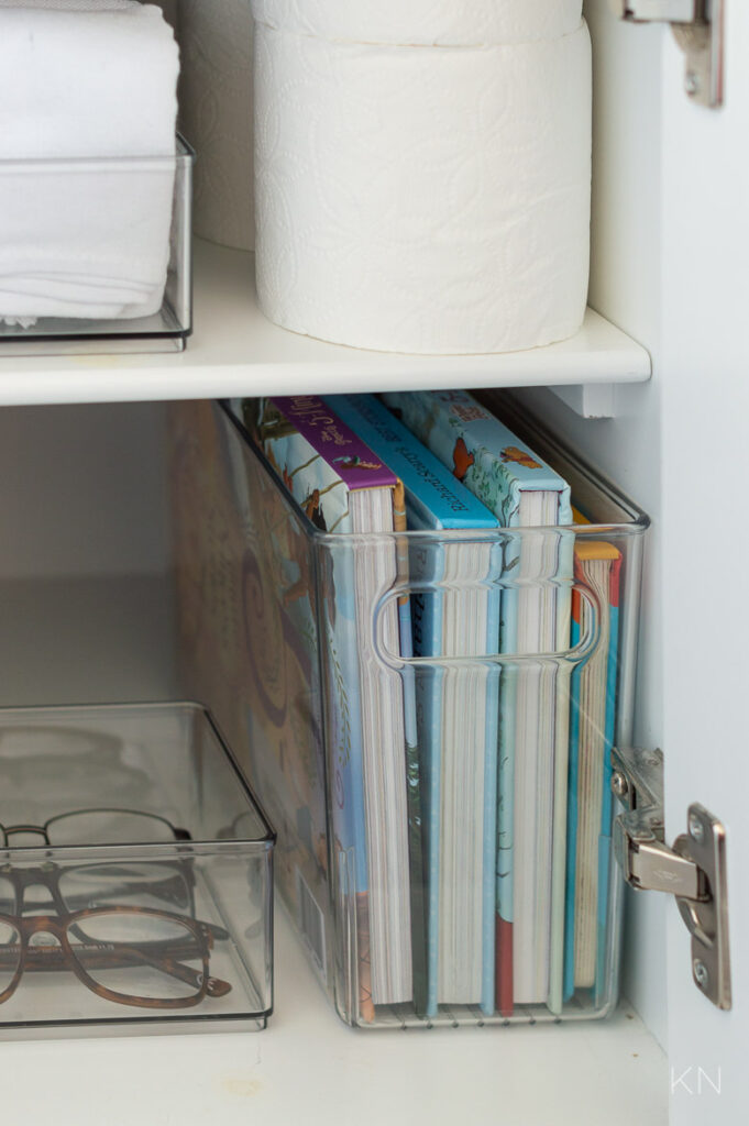 Organization Ideas When There's No Drawers in the Bathroom- Kelley Nan