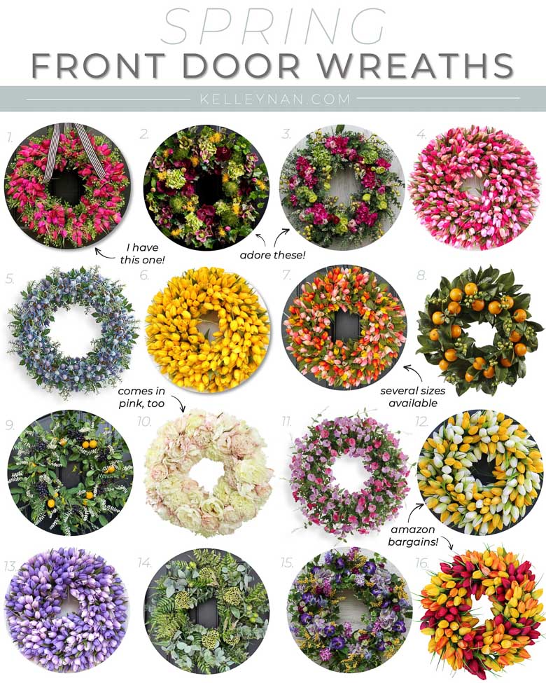 16 Beautiful Spring Wreaths for the Front Porch 