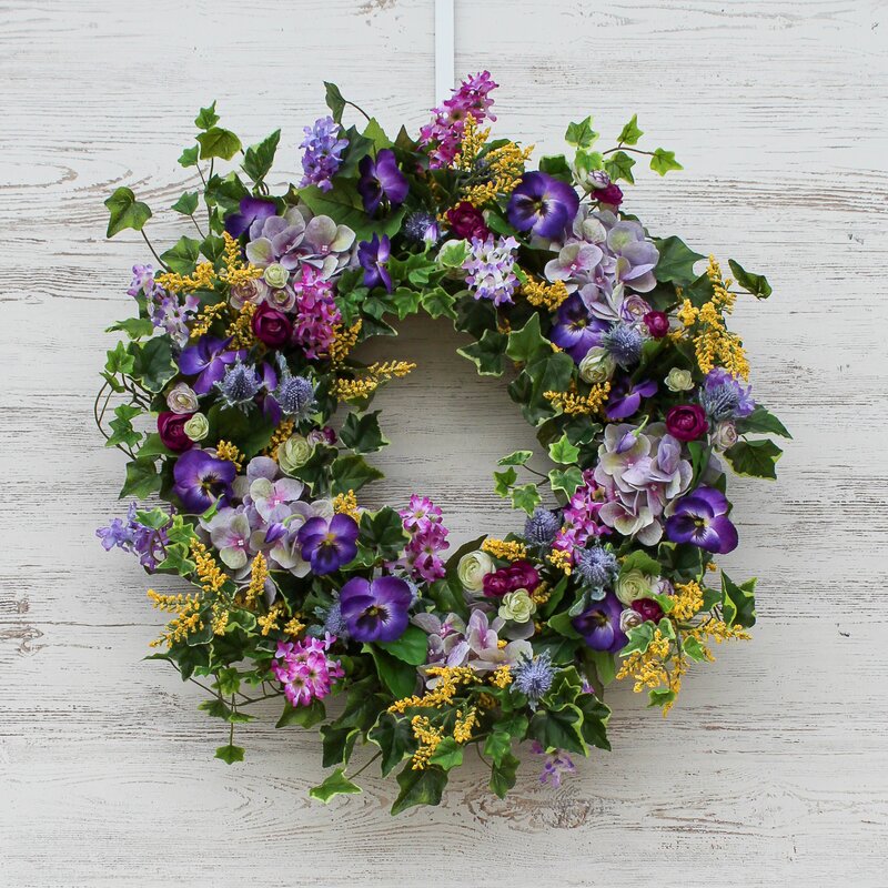 Pretty Purple and Pink Spring Wreaths for Spring