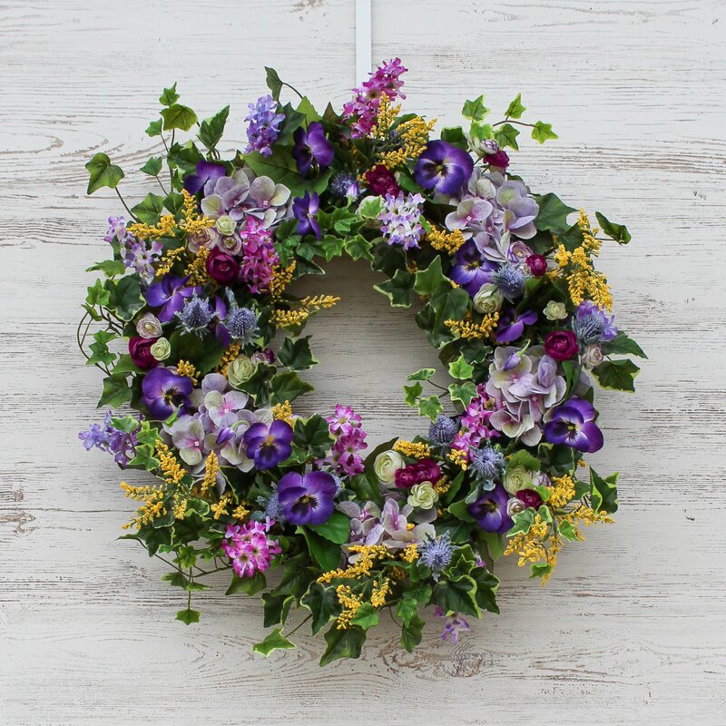 Spring Wreath, Spring Lavender Wreath, Purple Wreath, Mother's Day