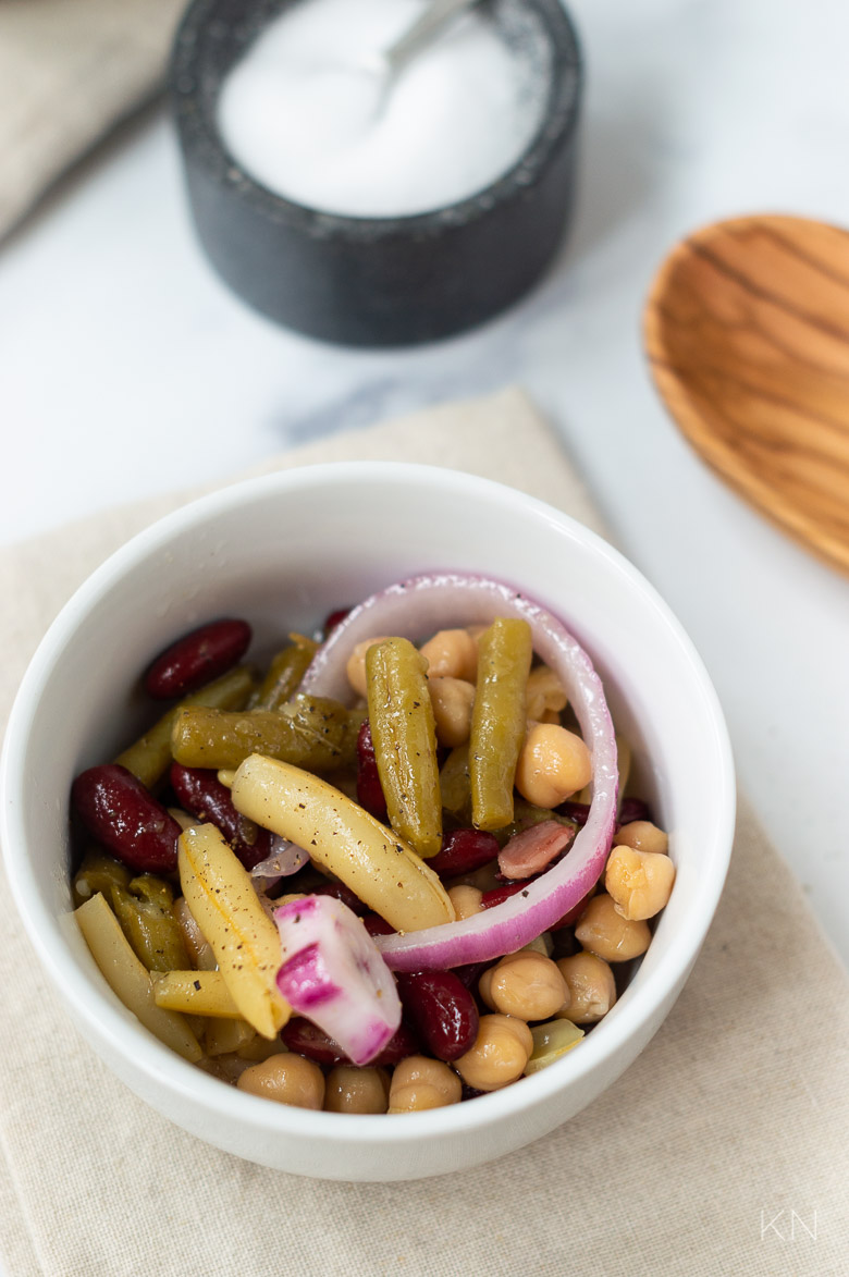 Four Bean Salad Recipe -- Cold Side Dish for Summer