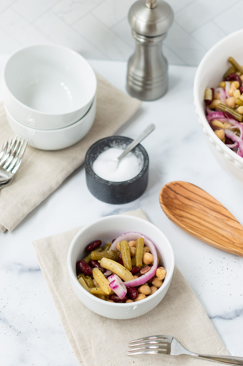 Easy Summer Side Dish -- Four Bean Salad Recipe