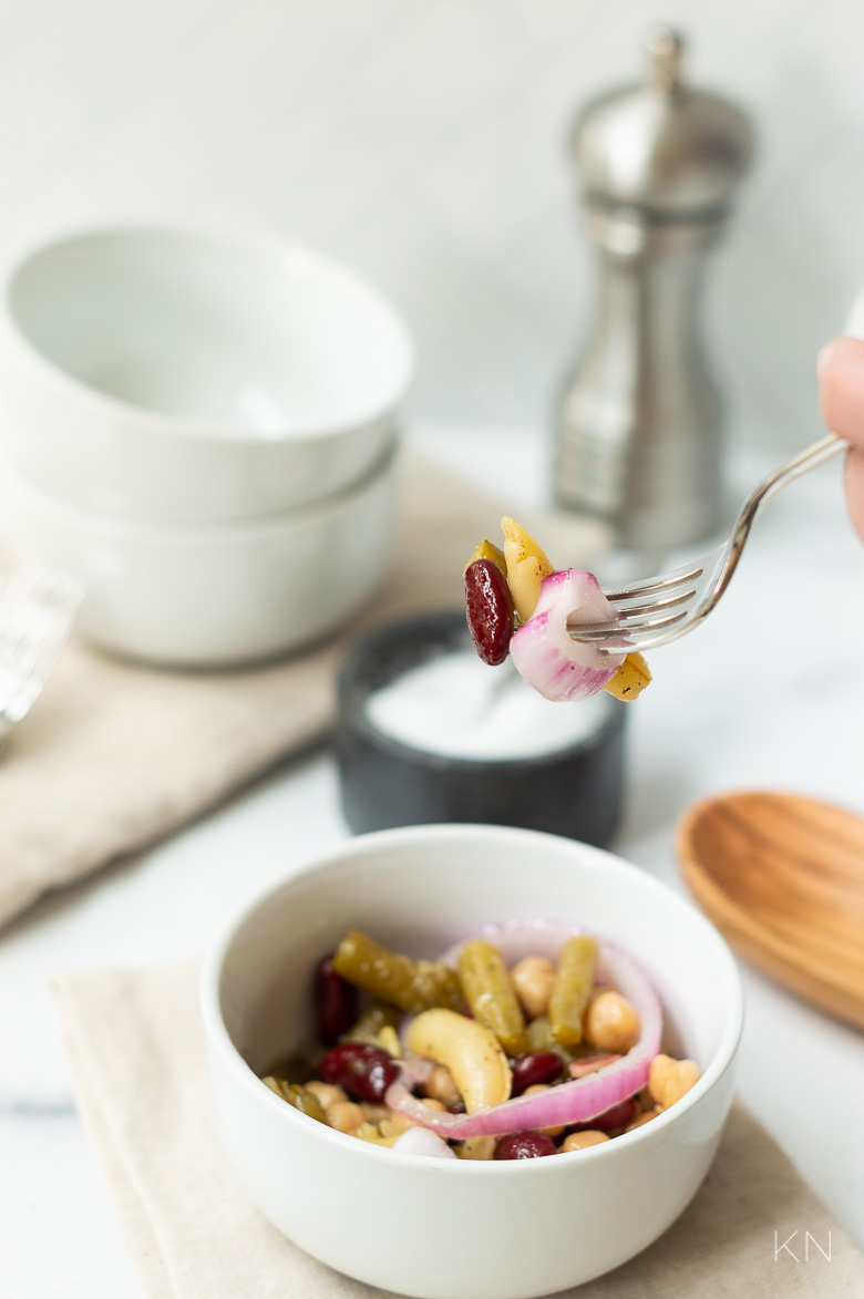 Cold 4 Bean Salad Side Dish Recipe