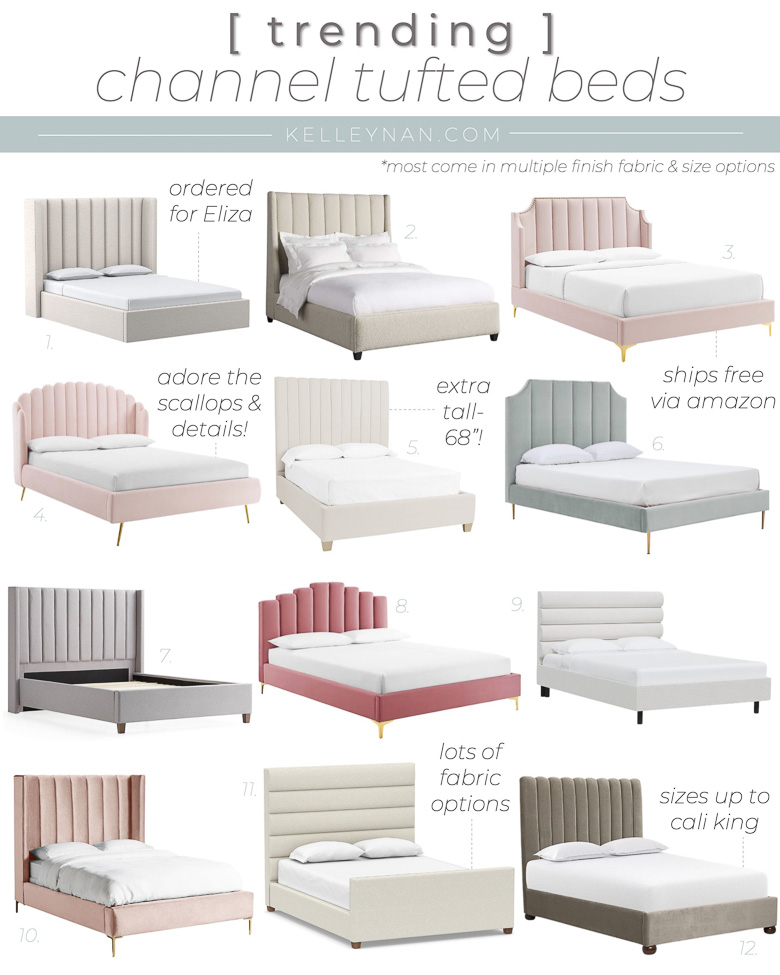 Girls tufted outlet bed