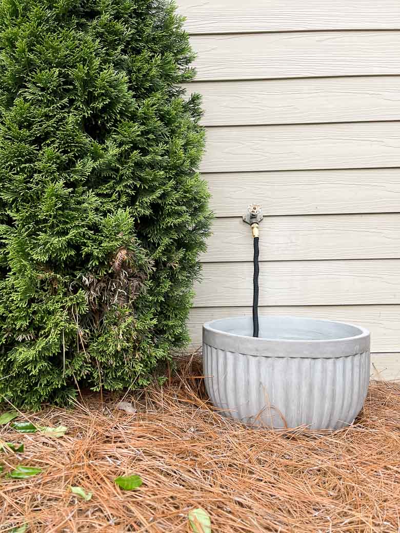 Using Big Outdoor Planters for Water Hoses