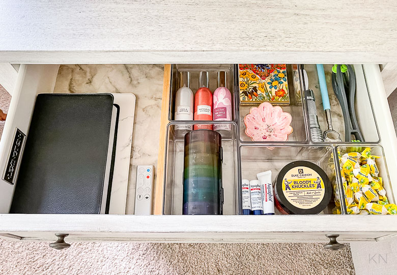 Nightstand Organization Ideas and Other 50 Minute Organization Projects