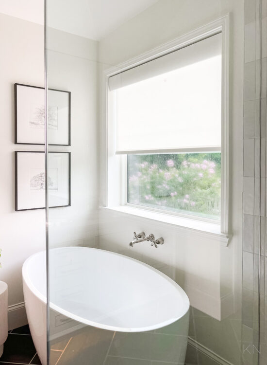 automated bathroom shades for windows