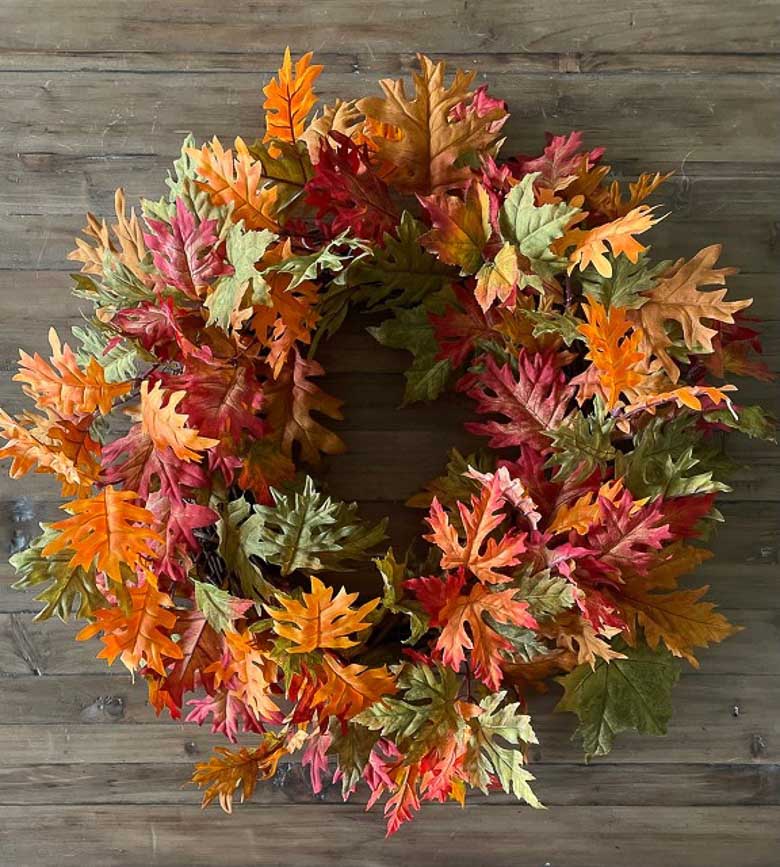 16 Favorite Maple and Oak Fall Front Door Wreaths