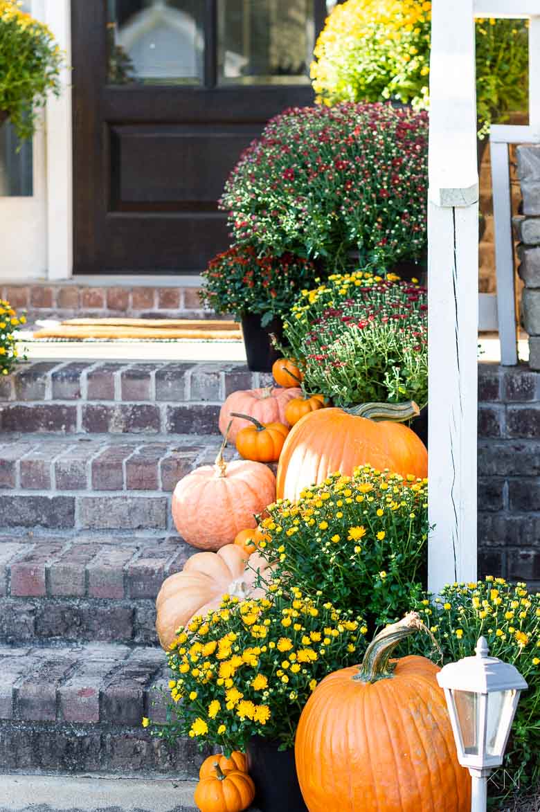 Fall Front Porch Steps Decor