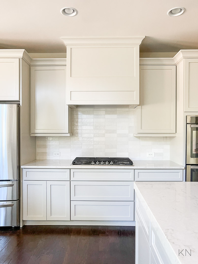 Sherwin Williams Warm Agreeable Gray Kitchen Cabinets Progress 