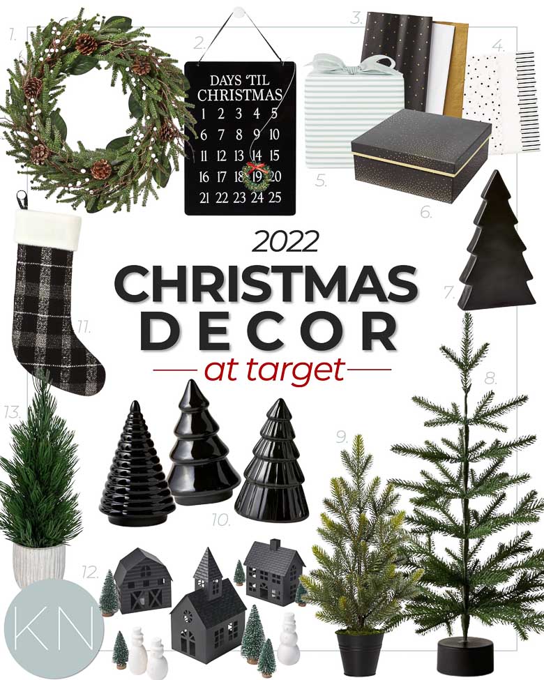 2022 Black Modern Christmas Decor at Target