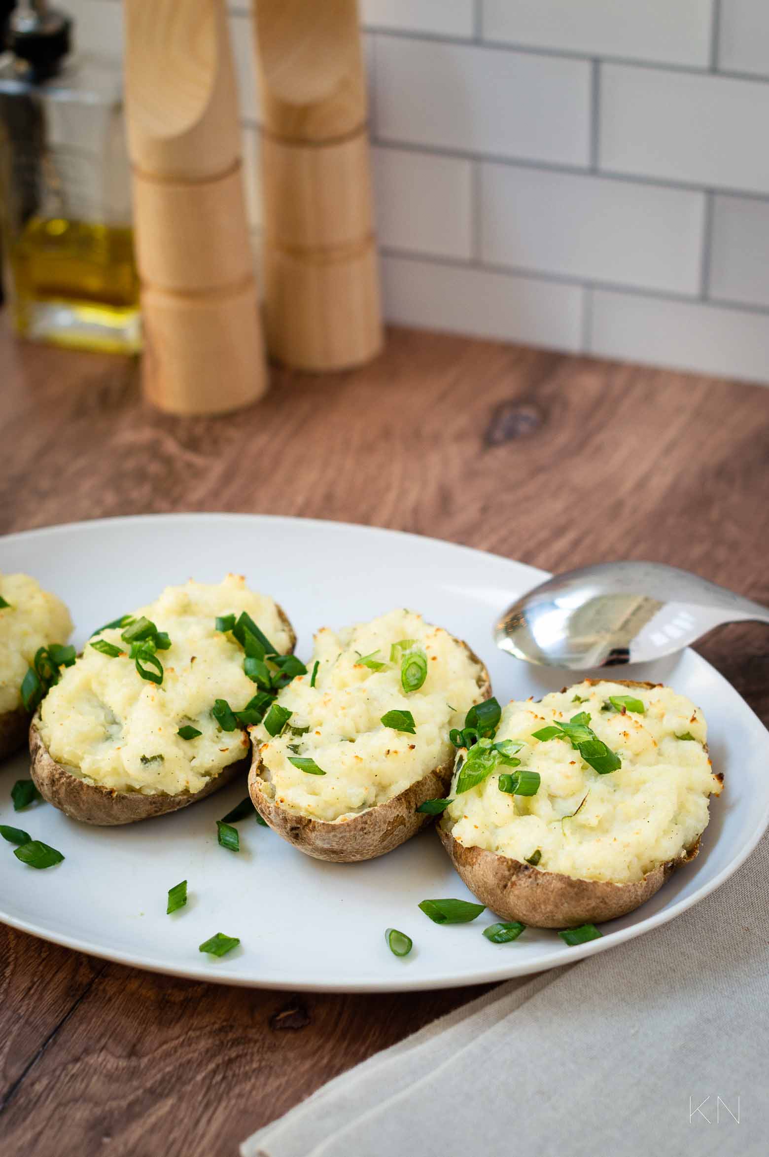 Easy Twice Baked Potatoes -- Recipe & Simple Ingredients