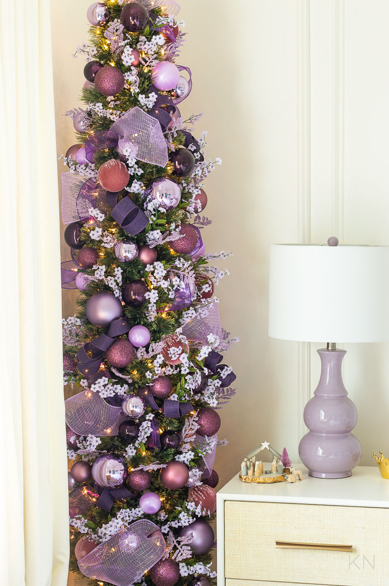 Little Girls Purple Christmas Decor for their Bedroom