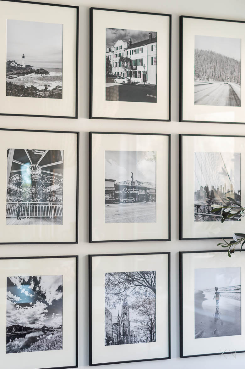 Black and White Travel Gallery Wall Decor Ideas