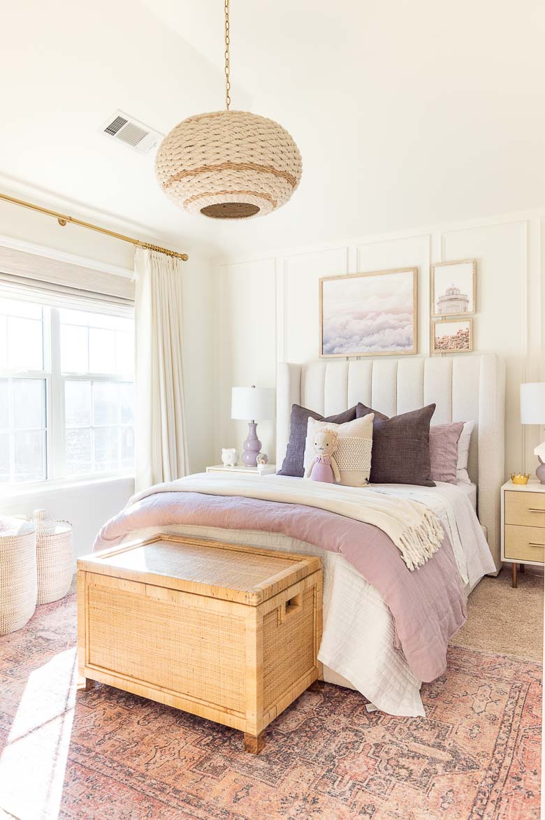 Purple Bedroom with Purple and Lavender Bedding