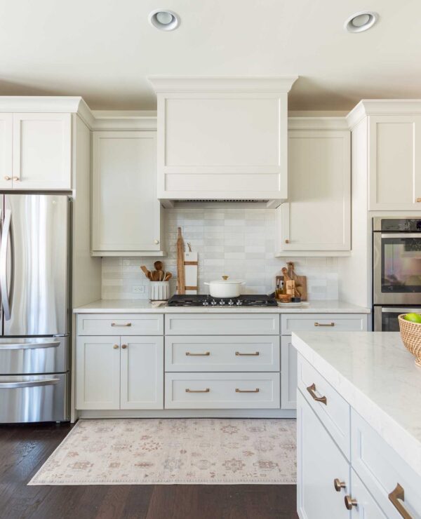 Light Greige Kitchen Makeover in Agreeable Gray Sherwin Williams