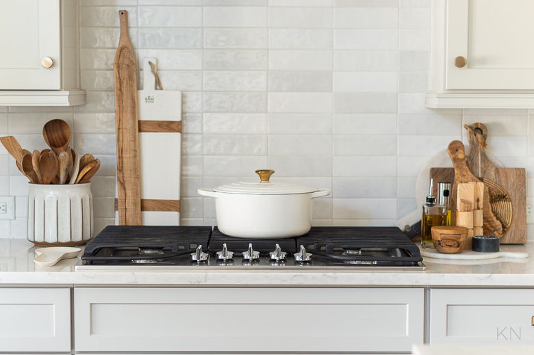 Stacked Kitchen Backsplash Ideas -- White Cloe Tile