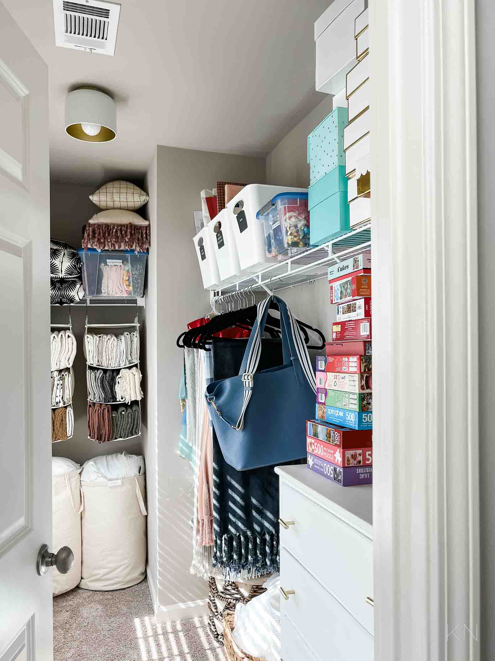 Decluttered Office Closet