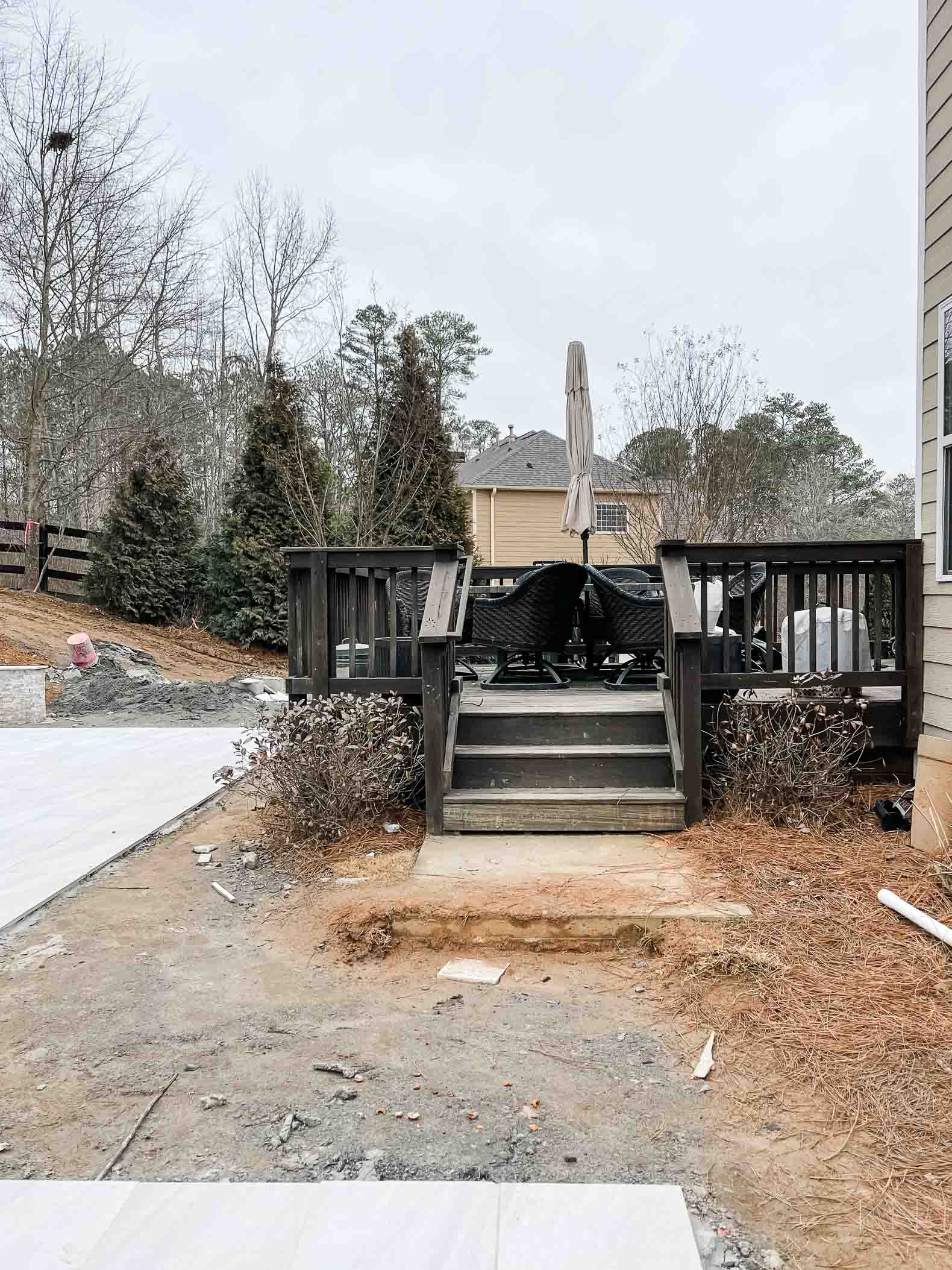 Concrete Pool Building Progress with Retaining Walls