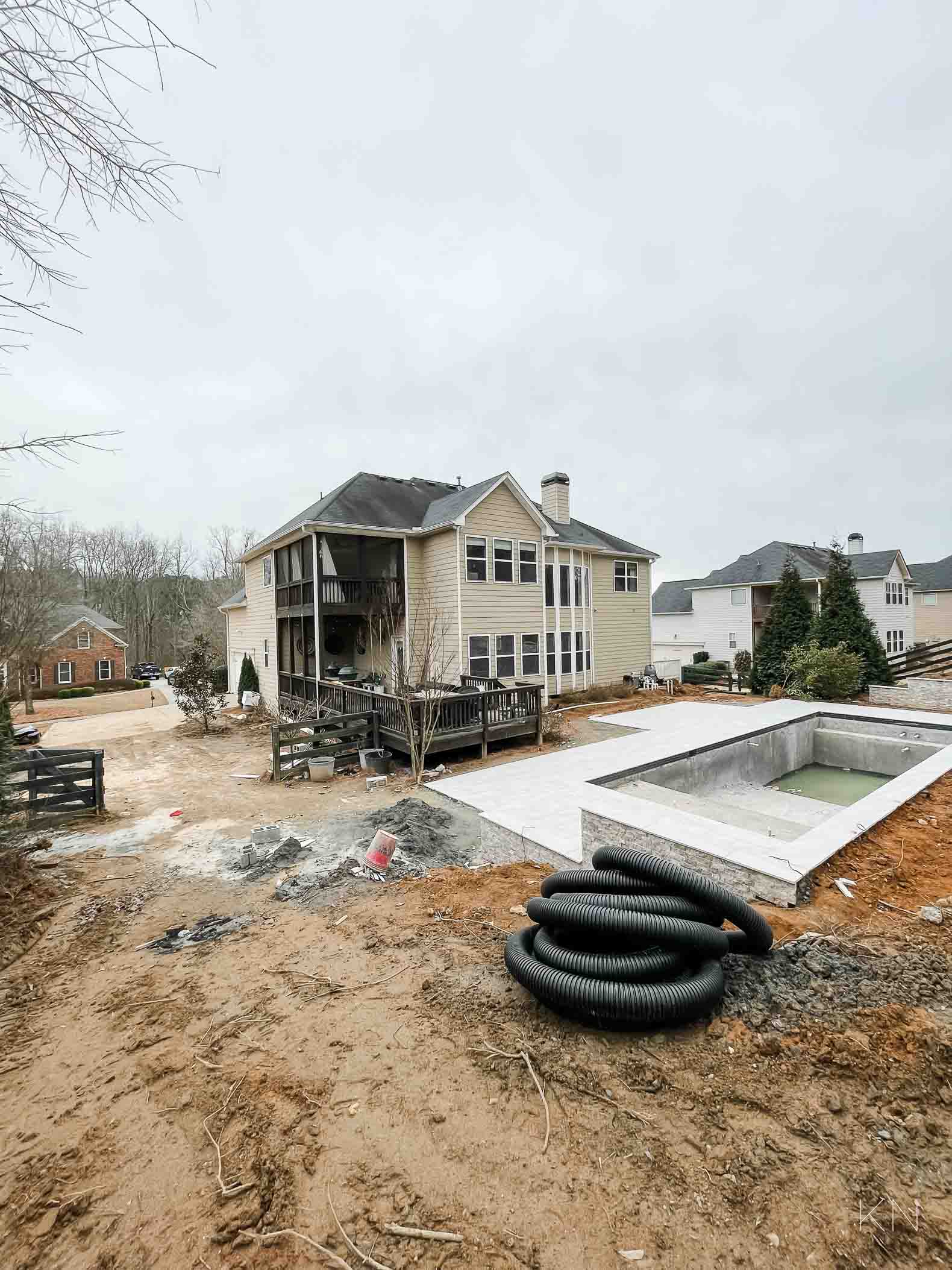 Upper Level Back Yard Progress