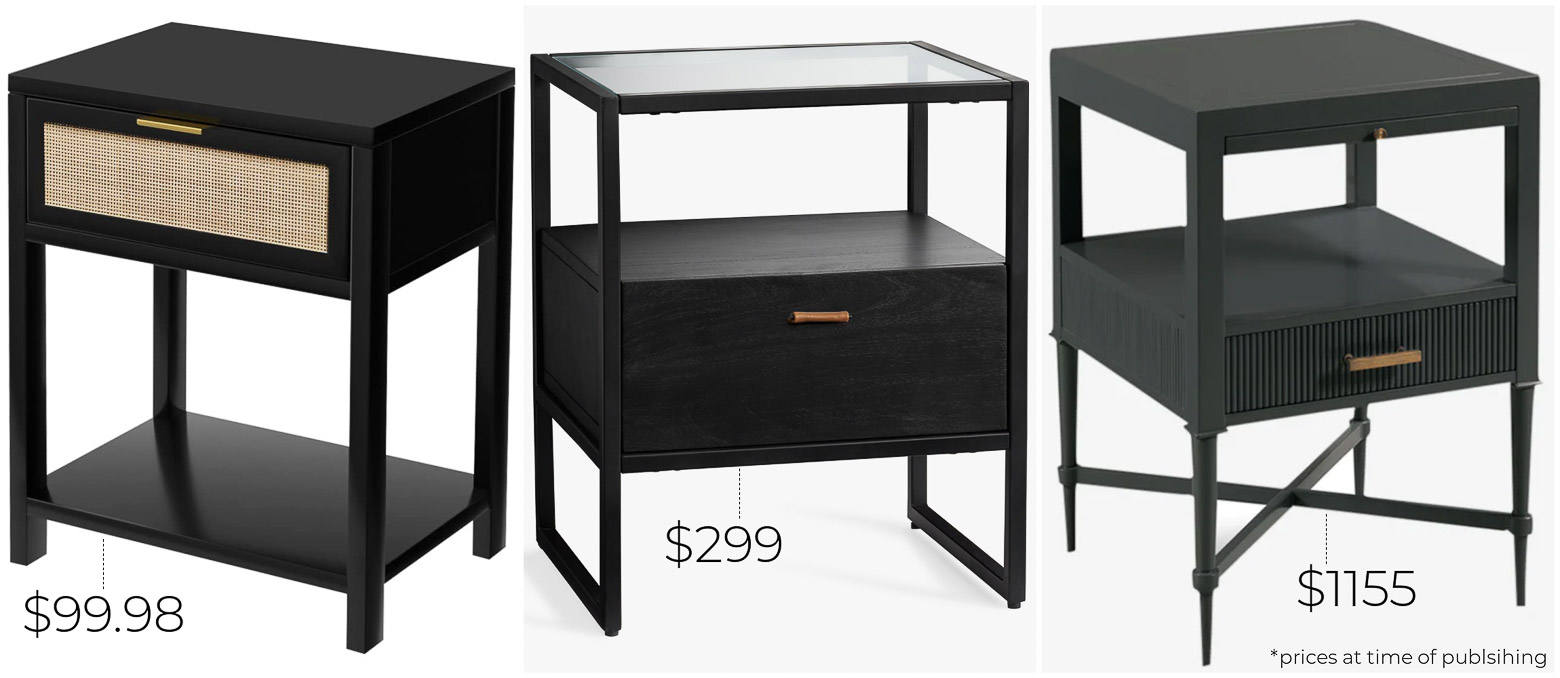 Small Black Nightstands and the Other Best Narrow Nightstands for Bedside Tables