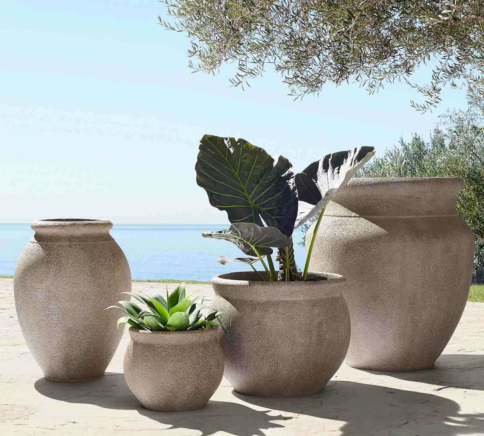 large outdoor flower pots, large planters online