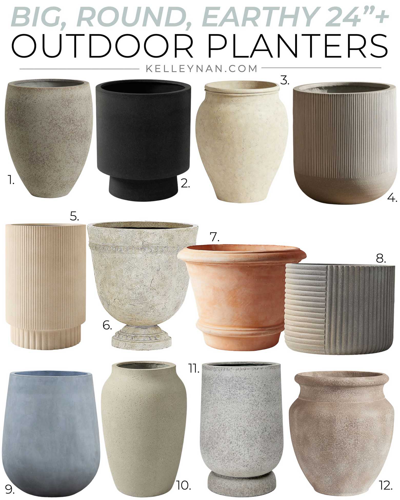 Sedona Handcrafted Stone Outdoor Planters