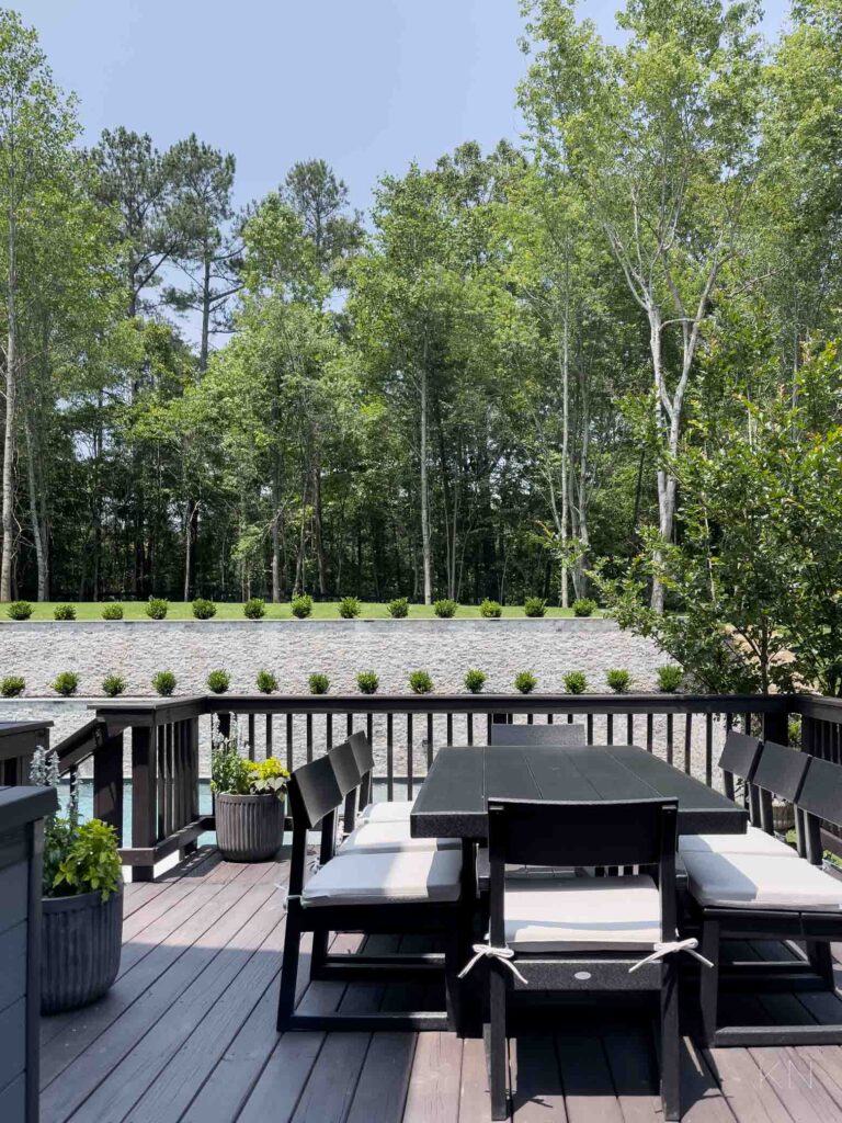 Back Deck Design Overlooking Pool
