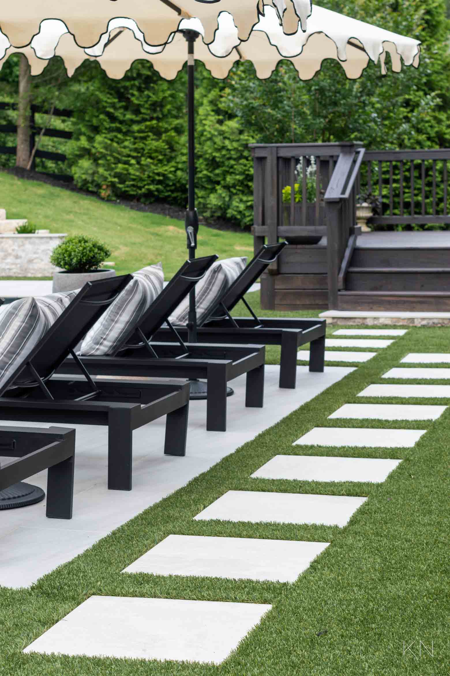 Pool Area Design with Artificial Turf