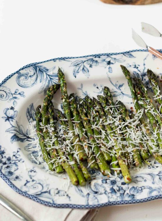 Simple Roasted Veggie Side Idea- Asparagus with Parmesan Cheese