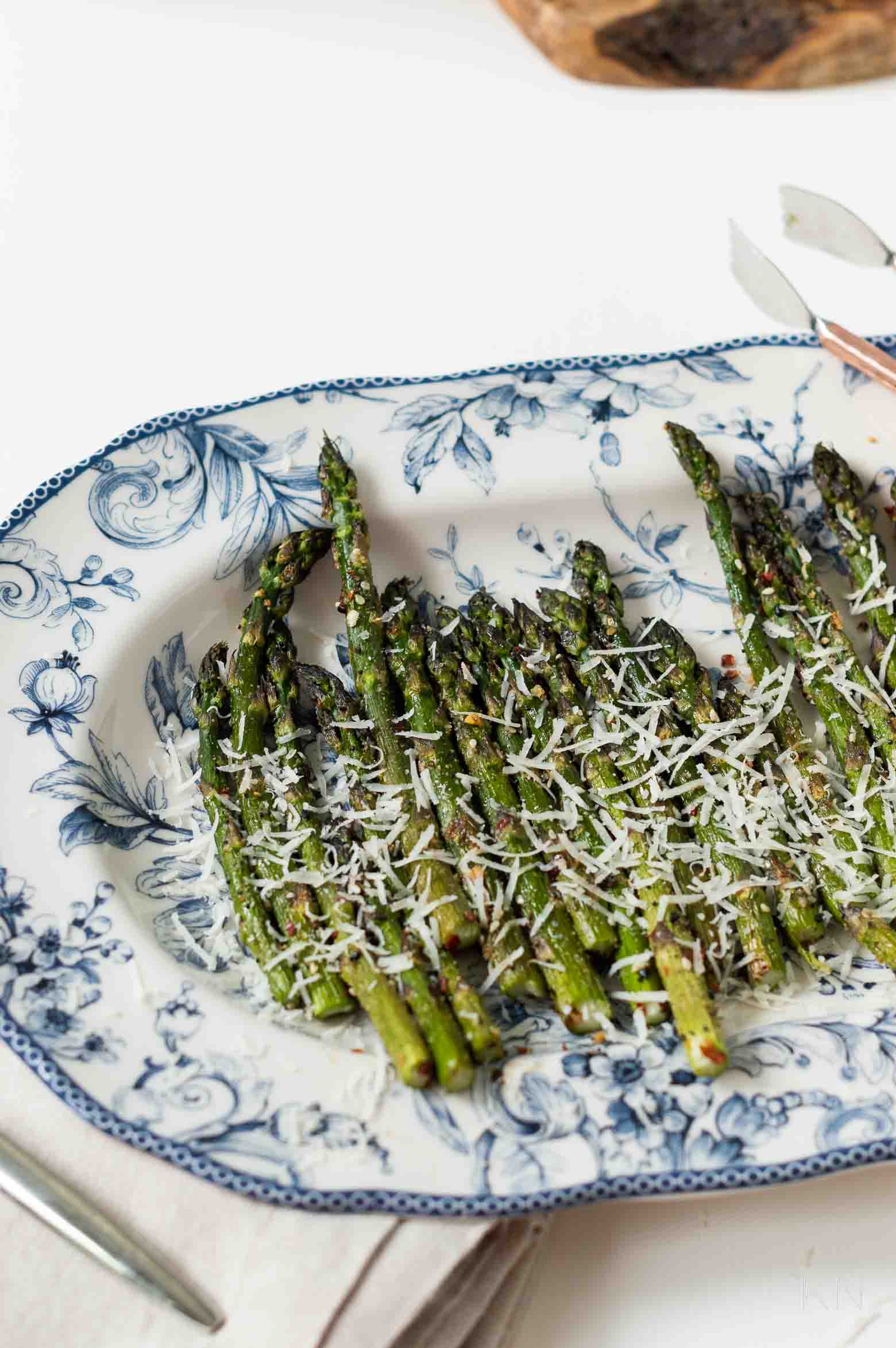Simple Roasted Veggie Side Idea- Asparagus with Parmesan Cheese