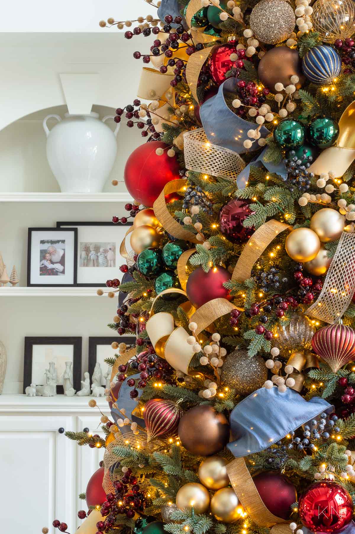 2023 Christmas Home Decorating Ideas with Green Trees and Colorful Decor