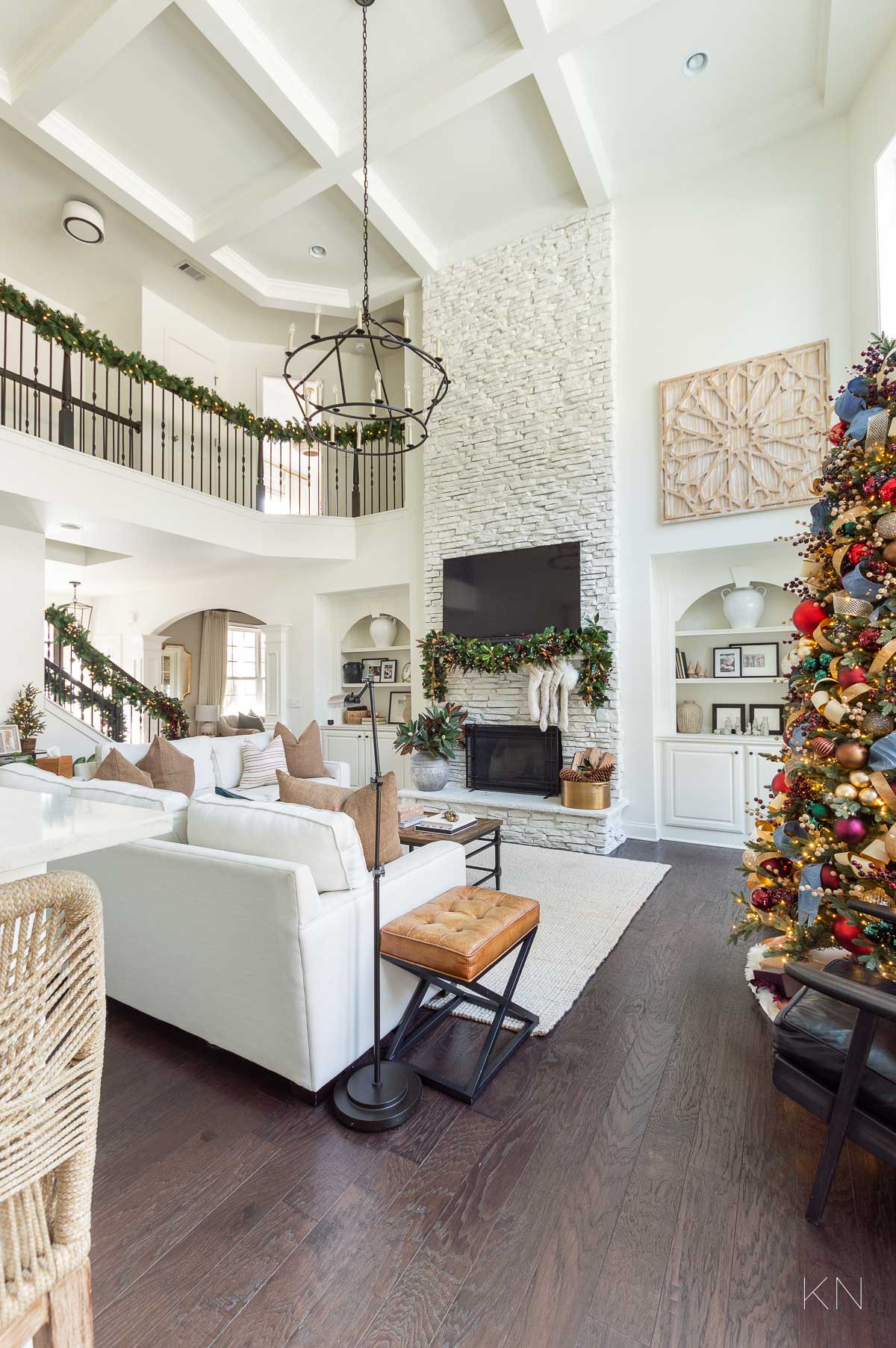 2023 Christmas Home Decorating Ideas with Green Trees and Colorful Decor