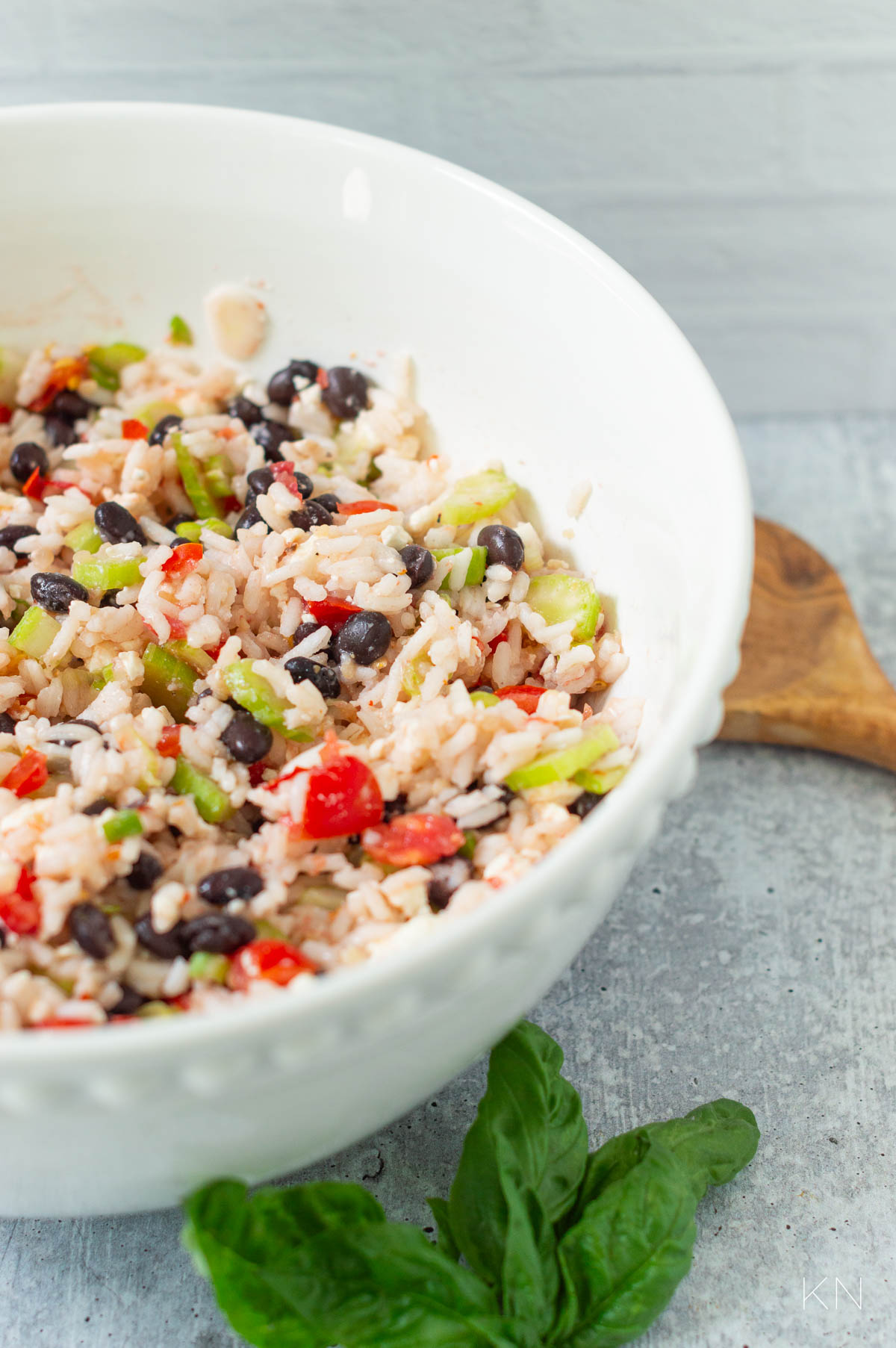 Black Bean and Rice Salad with Feta - Kelley Nan