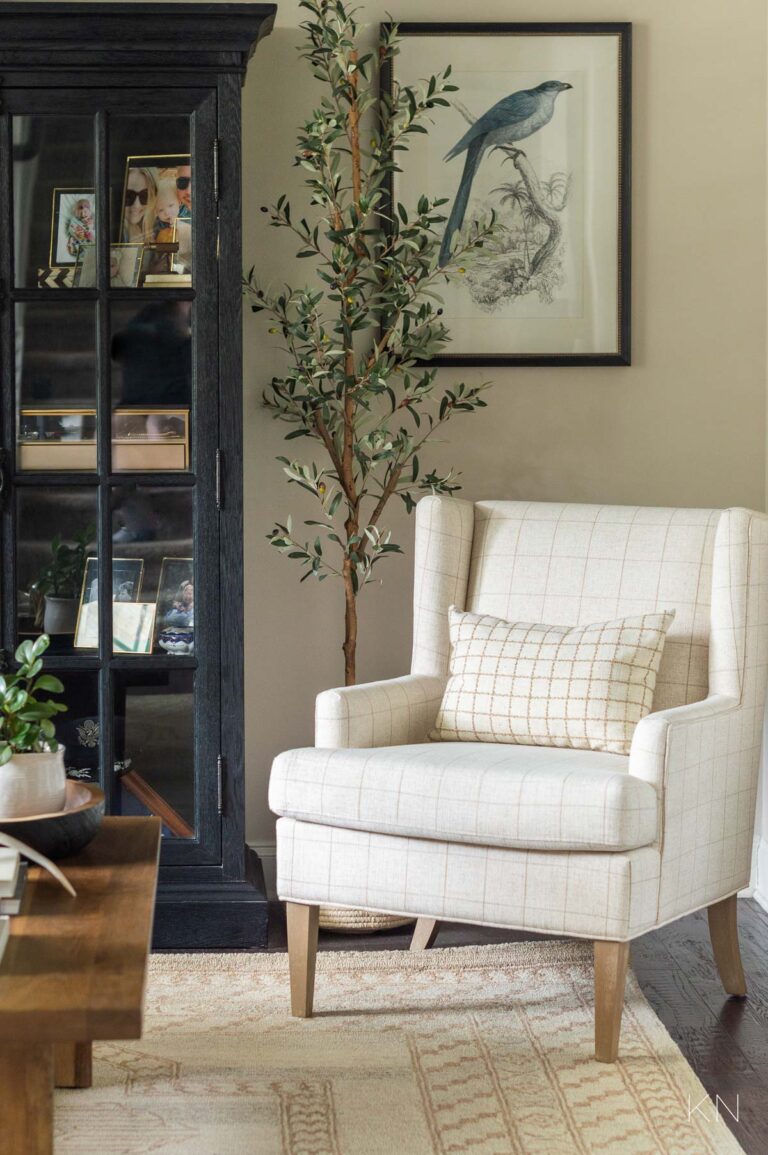 Windowpane Pattern Chair 7 Ways to Make Your Home Look Like Fall- Kelley Nan