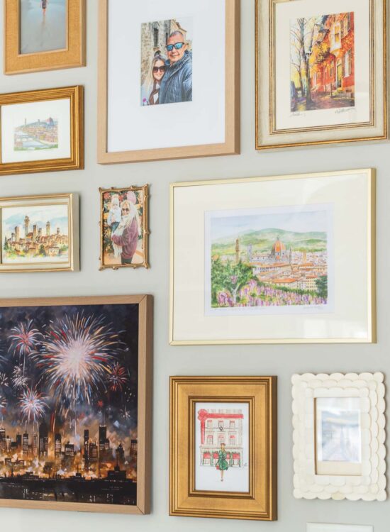 Samsung Frame TV Art Gallery Wall -- Mixing Art Prints and TV Art for a Seamless Look in the Office